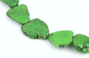 green howlite slab beads
