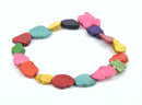 MIXED COLORS HOWLITE Slab Shape Gemstone Beads, magnesite, about 1" to 1-1/4" full strand, about 15-17 beads, how0402