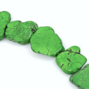 green howlite slab beads