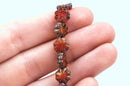 9mm Red Picasso FLOWER Czech Pressed Glass Beads  bgl1333