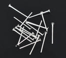 Bulk Package 300 Bright Silver Plated Metal Flat Head Pins 21/22 gauge, 2.5cm long (1" long)  pin0040