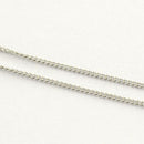 1 yard (3 feet) of STAINLESS STEEL CURB Link Chain, fine chain, thin chain, soldered links are 1mm x 0.8mm  fch0329