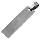 2 Stainless Steel Metal Stamping Blanks Charm Pendants with Bail, RECTANGLE, 1-1/2" x 1/2" 18 gauge  msb0297