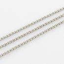 25 yards (75 feet) of STAINLESS STEEL ROLO Link Chain  . round unsoldered links are 2.5mm  fch0326b