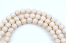 1 strand Synthetic Howlite Stone Beads ROUND Ball 12mm, IVORY WHITE how0272