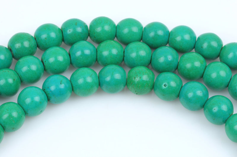 12mm SEA GREEN BLUE Howlite Gemstone Beads, full strand,  how0408