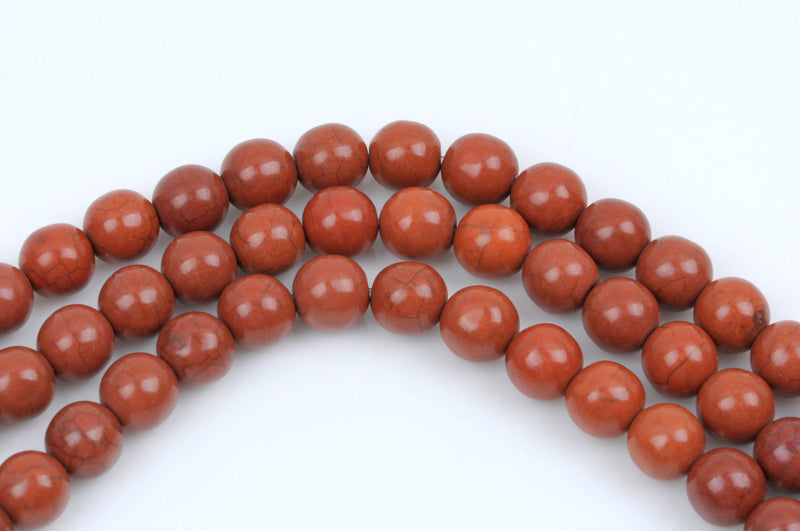 12mm Howlite Stone Beads ROUND Ball, CHOCOLATE BROWN, full strand, how0274