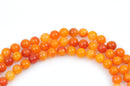 6mm FIRE OPAL JADE Round Gemstone Beads, full strand, about 63 beads gjd0135