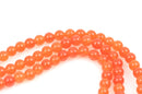 4mm ORANGE RED Round Jade Gemstone Beads, full strand, about 92 beads gjd0146