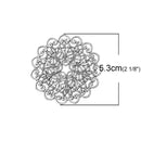 5 Filigree Round Findings, Antiqued Silver Metal, Large Round Shapes, Blanks, flat thick findings jewelry, crafts, 2-1/8" diameter fil0058