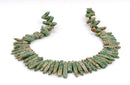 Mint Green AQUA TERRA JASPER Gemstone Stick Beads, 1/2" to 1-1/2" about 1/4" wide, gemstone, full strand,  about 75 beads,  gja0094