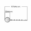 Silver Tone Metal Bobby Pins Hair Clips with bezel tray, fits 12mm round cabochons in bezel tray, 10 pieces, fin0508