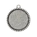 5 Large Silver TREE OF Life Charm Pendants, Cabochon Bezel Tray, fits 25mm (1") round cabs chs2228