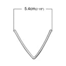 10 V-SHAPED Chevron Hammered Metal Bar Connectors, Antique Silver Tone, 2" across chs2233
