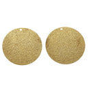 5 STARDUST CIRCLE Charms, Distressed Brass Gold Metal Round Pendant  35mm, chg0353