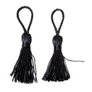 20 BLACK TASSEL Charm Pendants, 45mm long (about 1.75") cho0135