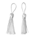 20 WHITE TASSEL Charm Pendants, 45mm long (about 1.75") cho0134