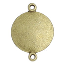 5 BRONZE Tone CONNECTOR Disc Charms, Smooth  Double Sided Pendants, about 5/8" diameter chb0420