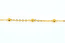 1 yard (3 feet) Gold Plated Ball and Link Chain, Bead Chain, Round Balls are 4mm, fch0334a