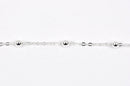 1 yard Silver Plated Ball and Link Chain, Bead Chain, Round Balls are 4mm, fch0333a