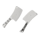 5 KNIFE MEAT Cleaver Silver Charm Pendants, 1.5" long chs2243
