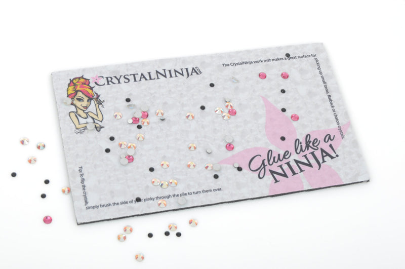 Neoprene Rhinestone Work Mat, Crystal Rhinestone Pick Up Mat, easily pick up crystals, Craft Work Pad, Crystal Ninja, 9" x 5.25", tol0451