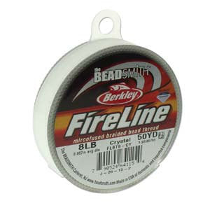 50 yards BEADSMITH FIRELINE Crystal Clear Bead Weaving Thread, .007 in, 8 lb wir0030