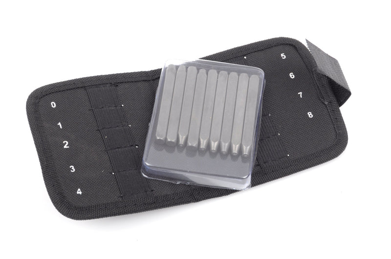 6mm Number Stamp Set, Metal Stamping Set, 6mm GOTHIC NUMBERS, storage pouch, tol0454