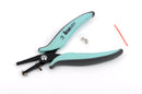 Hole Punch Pliers  1.25mm ROUND hole, punches up to 22 gauge soft metals, extra long jaws, replacement pin included, tol0458