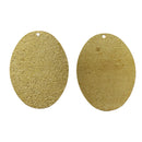 10 Gold Brass Stardust Charm Pendants, OVALS, 38mm x 28mm, chg0369