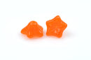 25 ORANGE Bell Flower Tulip Czech Glass Beads 9x6mm bgl1337