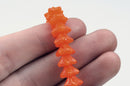 25 ORANGE Bell Flower Tulip Czech Glass Beads 9x6mm bgl1337