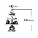5 CUPCAKE DESSERT Tray Charm Pendants 28x17mm, cupcake tower pendant, cake charms, party favors, chs2290