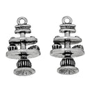 5 CUPCAKE DESSERT Tray Charm Pendants 28x17mm, cupcake tower pendant, cake charms, party favors, chs2290