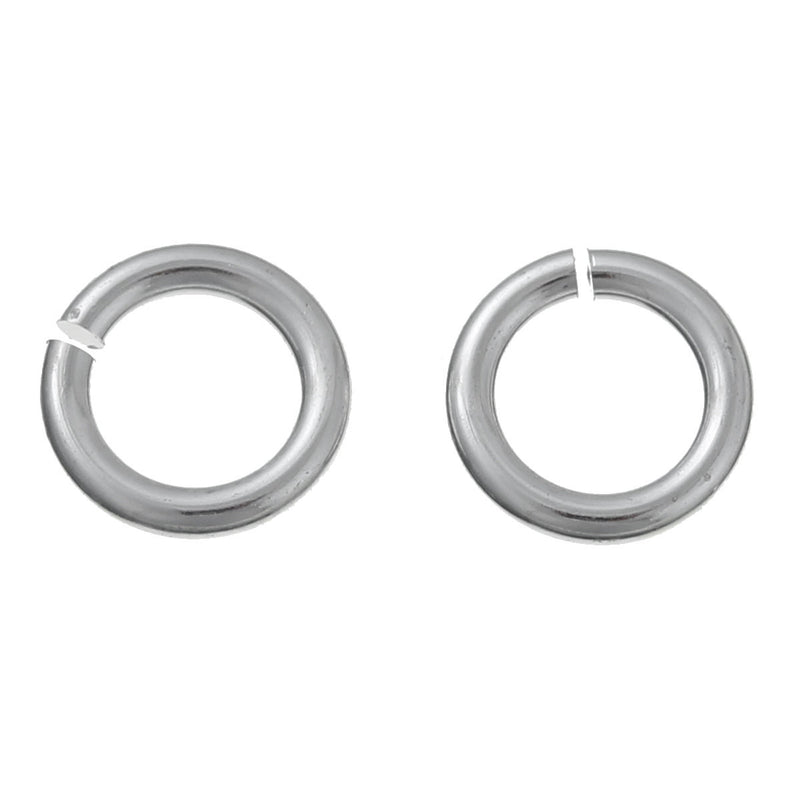50 Aluminum Opened Jump Rings, 7mm x 1.2mm, 16 gauge, jum0160a
