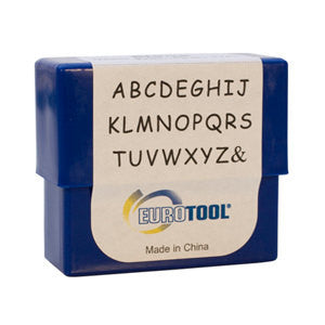 EuroTool Metal Alphabet Letter Stamping Set,  3mm SIENA UPPER CASE Font tol0473