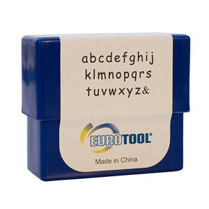 EuroTool Metal Alphabet Letter Stamping Set,  3mm SIENA LOWER CASE Font tol0476
