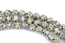 12mm DALMATIAN JASPER Round Beads, Faceted Round Gemstone Beads, full strand, 32 beads per strand, gja0101