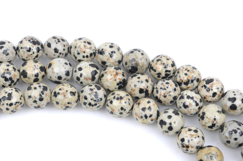 12mm DALMATIAN JASPER Round Beads, Faceted Round Gemstone Beads, full strand, 32 beads per strand, gja0101