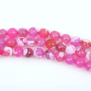 6mm Round STRAWBERRY PINK AGATE Beads, round faceted gemstone, full strand,  gag0209