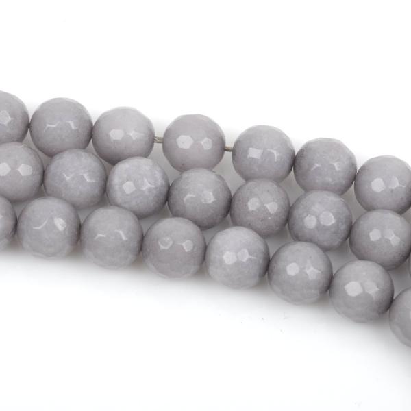 12mm HEATHER GREY JADE Beads, Round Gemstone Beads, Faceted, full strand, 32 beads per strand, gjd0155