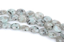 14mm KIWI JASPER Oval Beads, Sesame Jasper, Oval Pillow Gemstone Beads, full strand, 28 beads per strand, gkw0006