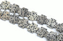 25mm DALMATIAN JASPER Cross Beads, Maltese Cross Jasper Gemstone Beads, full strand, 16 beads per strand, gja0103