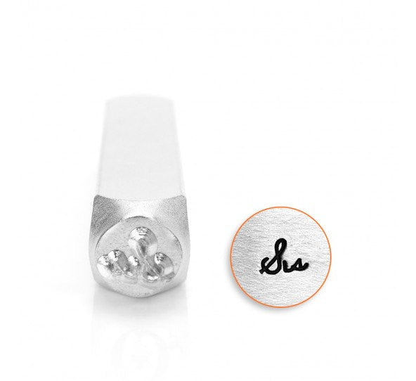 SIS Word Metal Design Stamp, 6mm, ImpressArt, Little Sis Stamps, Big Sis Lil Sister Sorority Stamps, tol0480