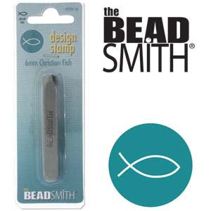 JESUS FISH Metal Design Stamp, 6mm, Ichthys Fish Metal Stamp, tol0496