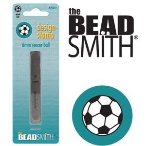 SOCCER BALL Metal Design Stamp,  6mm  BeadSmith Metal Stamping, Bead Smith Metal Stamps, tol0483