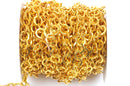1 yard (3 feet) Bright Gold ROUND Link Chain, links are 8mm  fch0340
