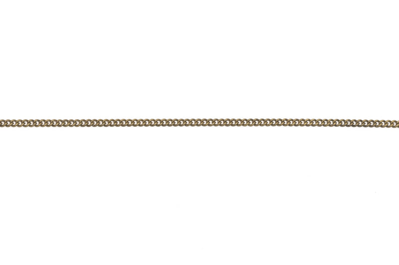 1 yard (3 feet) Bronze Curb Link Chain, links are 1.5x1.5mm, tassel chain, fch0346