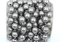 11 feet spool Matte Silver Round Bead Chain, Rosary Chain, Metal Ball Chain Beads are 10mm  fch0360b