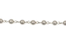 13 feet Matte Silver Round Bead Chain, Rosary Chain, Metal Ball Chain Beads are 6mm  fch0366b